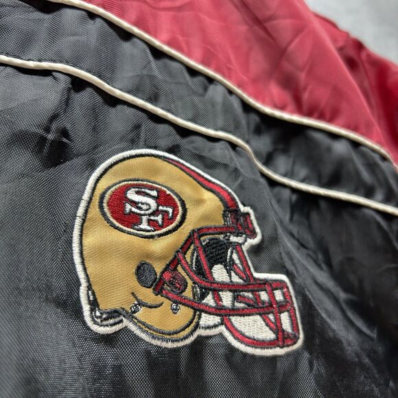 Vintage San Francisco 49ers Jacket Mens XXL Black OG NFL Football Full Zip 2XL - Picture 7 of 16